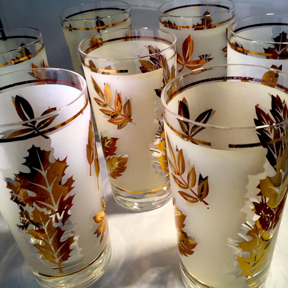 Vintage‎ Set of 7 bar ware highball glasses